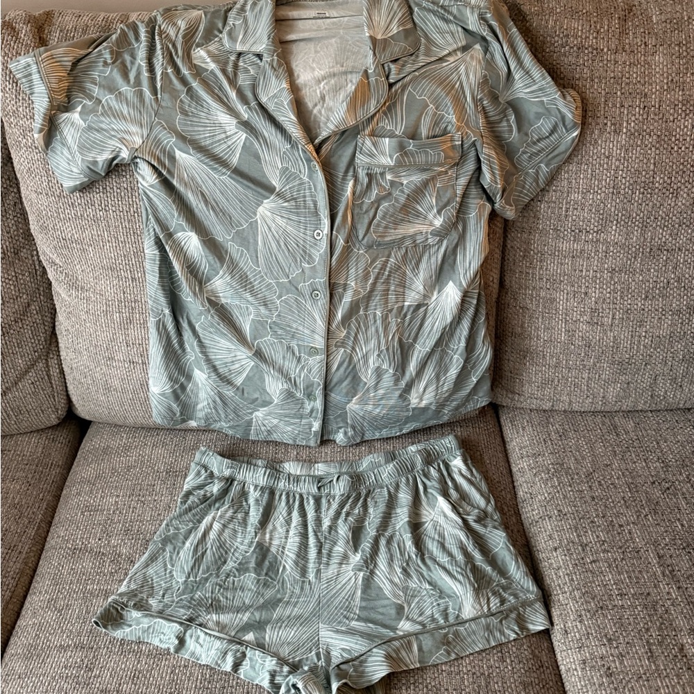 Auden Botanical Print Pajama Set - Sage